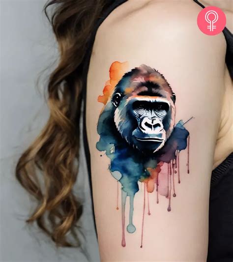 tattoo gorilla|8 Trending Gorilla Tattoo Designs With Their。